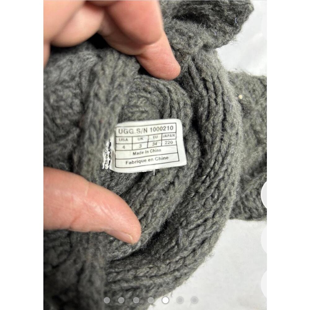 Ugg Cardy dark grey sweater classic tall 3
button womens boots SZ 4 - Picture 4 of 6